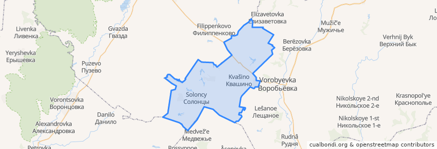 Mapa de ubicacion de Солонецкое сельское поселение.