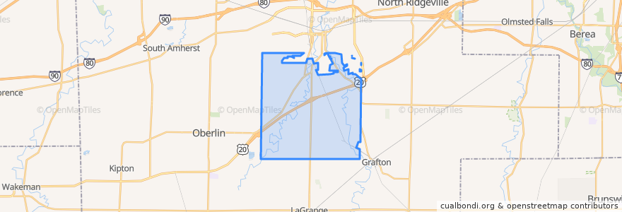 Mapa de ubicacion de Carlisle Township.