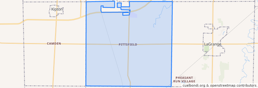 Mapa de ubicacion de Pittsfield Township.