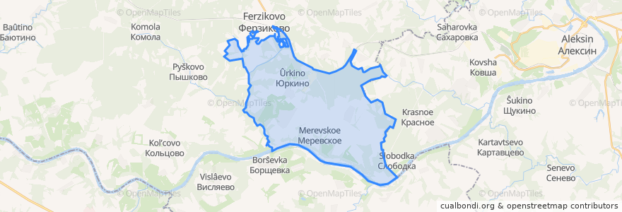 Mapa de ubicacion de сельское поселение Деревня Бронцы.