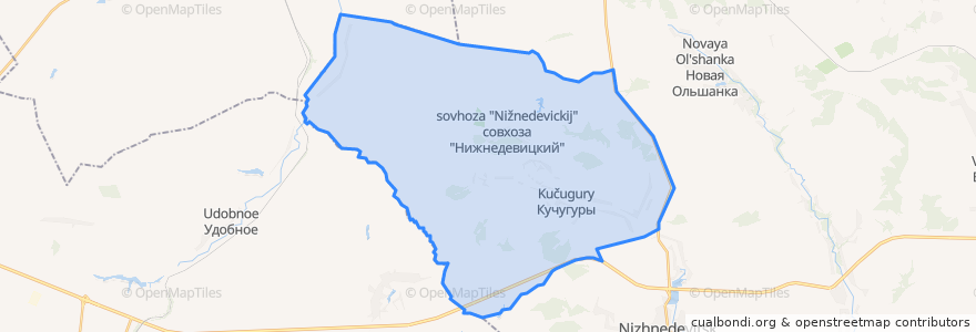 Mapa de ubicacion de Кучугуровское сельское поселение.