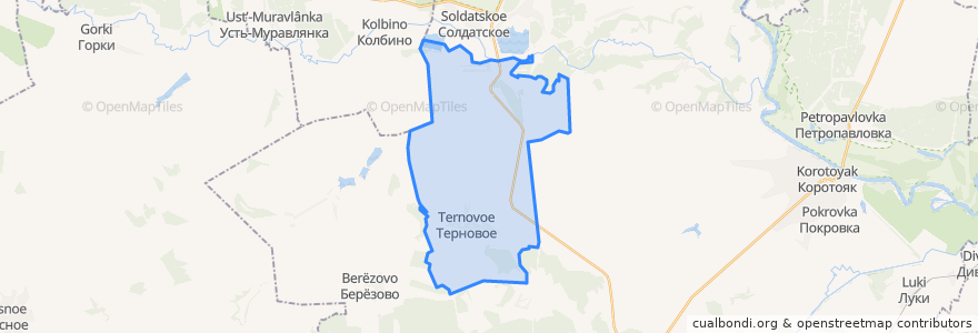 Mapa de ubicacion de Терновское сельское поселение.