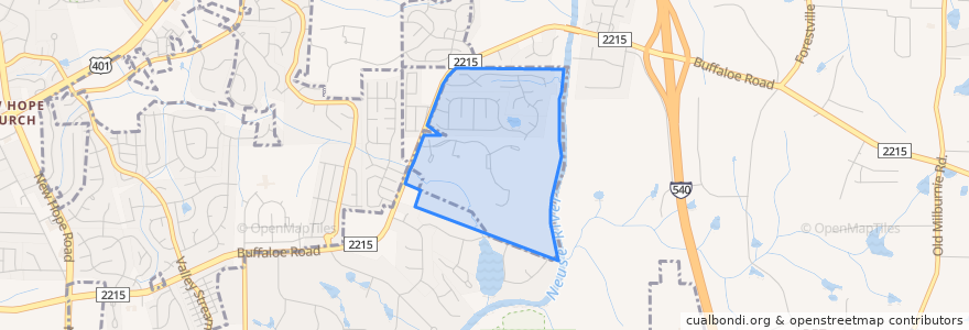 Mapa de ubicacion de City of Raleigh.