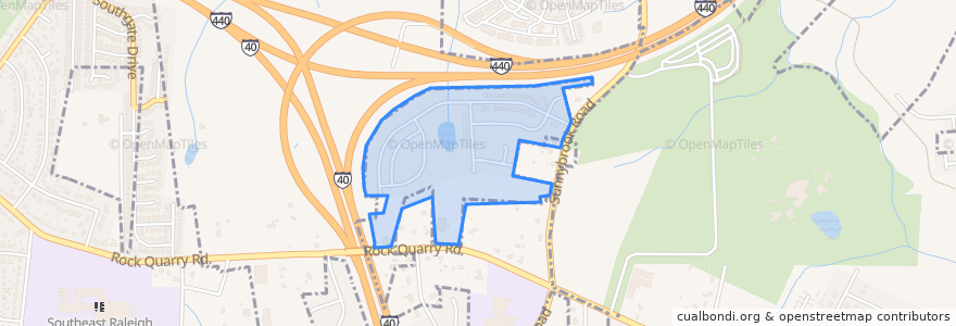 Mapa de ubicacion de City of Raleigh.