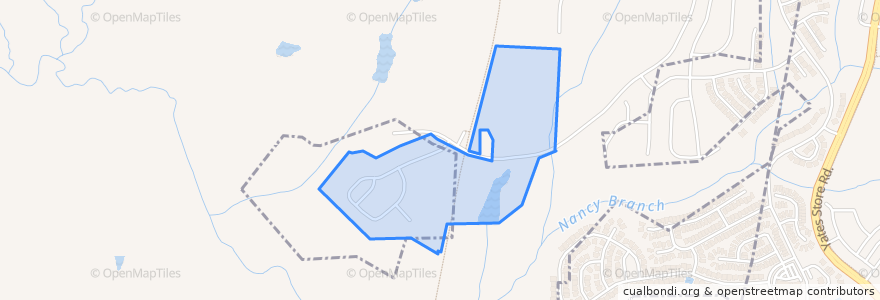 Mapa de ubicacion de Town of Cary.