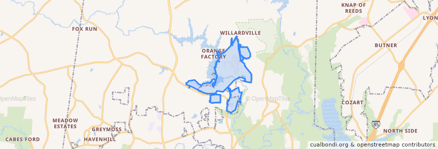 Mapa de ubicacion de City of Durham.