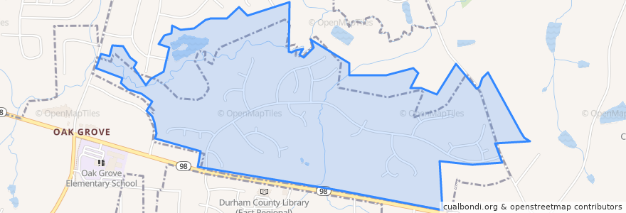 Mapa de ubicacion de City of Durham.