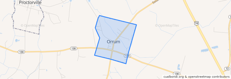 Mapa de ubicacion de Orrum.