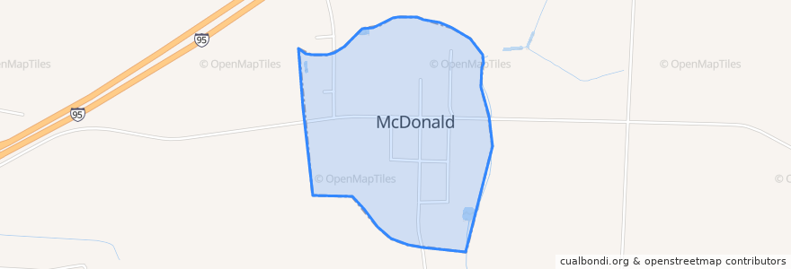 Mapa de ubicacion de McDonald.