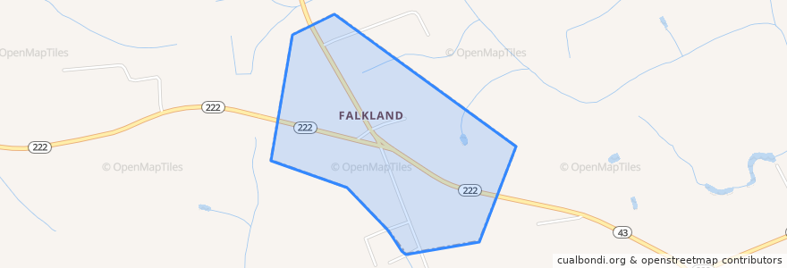 Mapa de ubicacion de Falkland.