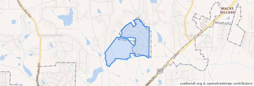 Mapa de ubicacion de Town of Fuquay-Varina.