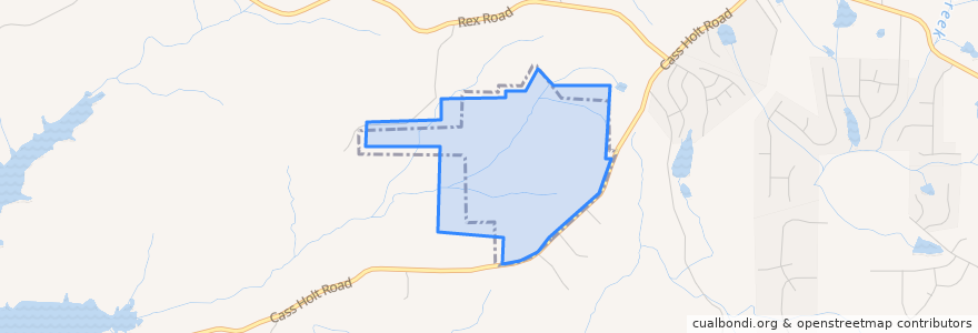 Mapa de ubicacion de Holly Springs.