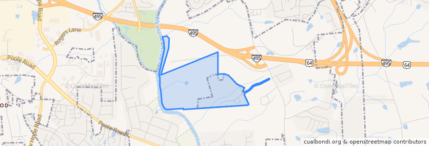 Mapa de ubicacion de Town of Knightdale.