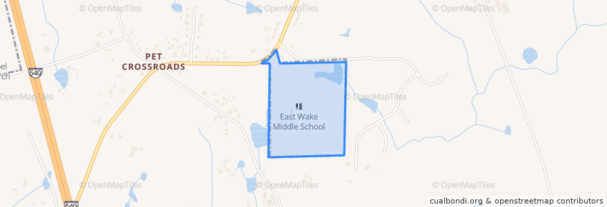 Mapa de ubicacion de Town of Knightdale.