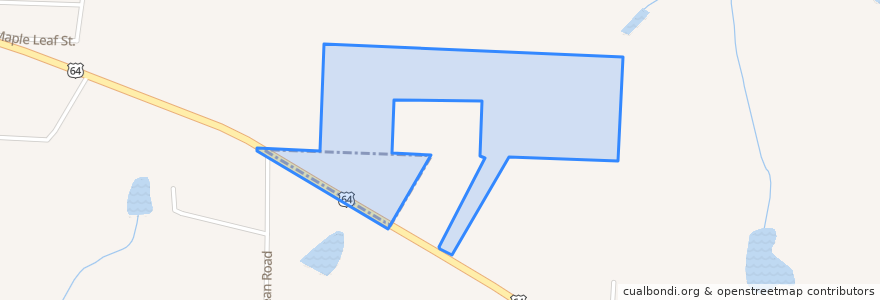 Mapa de ubicacion de Town of Wendell.