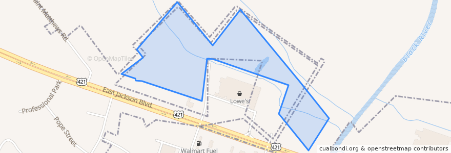 Mapa de ubicacion de City of Dunn.