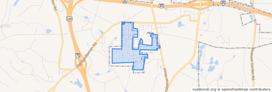 Mapa de ubicacion de City of Greensboro.