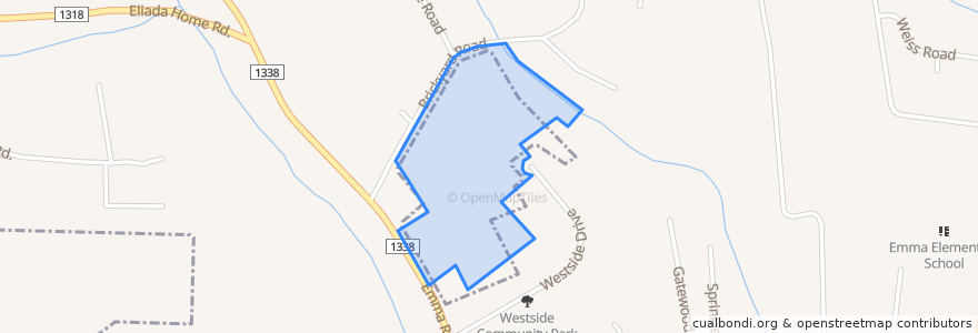 Mapa de ubicacion de City of Asheville.