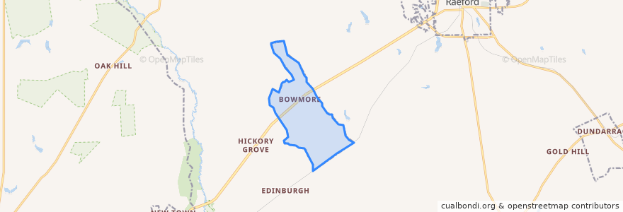 Mapa de ubicacion de Bowmore.