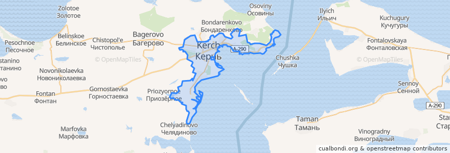 Mapa de ubicacion de городской округ Керчь.