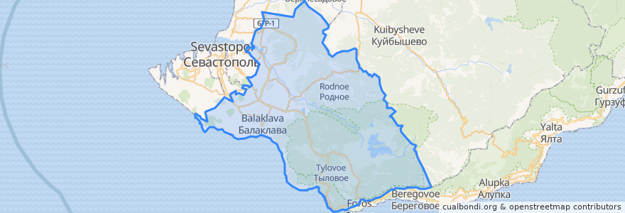 Mapa de ubicacion de Балаклавский район.