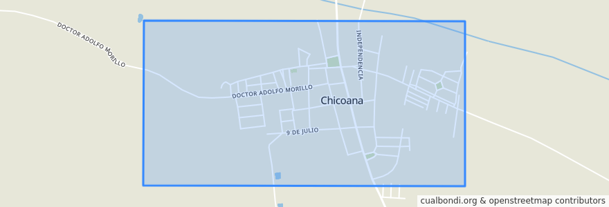 Mapa de ubicacion de Chicoana.