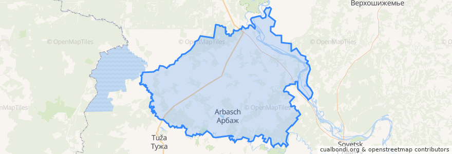 Mapa de ubicacion de Арбажский муниципальный округ.