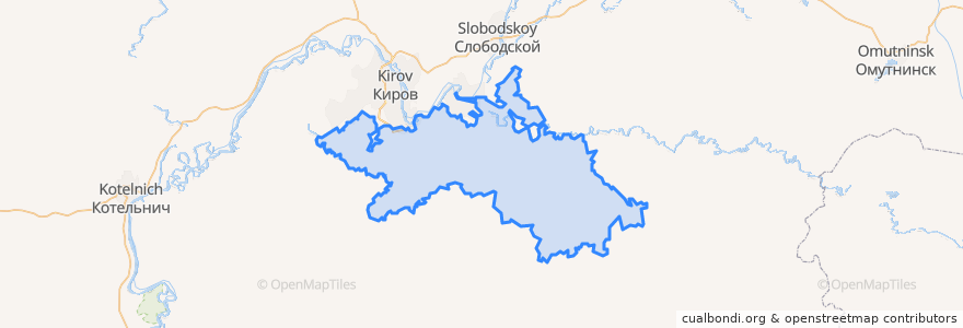 Mapa de ubicacion de Кирово-Чепецкий район.