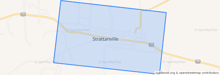 Mapa de ubicacion de Strattanville.