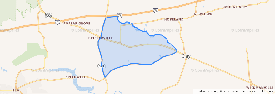 Mapa de ubicacion de Brickerville.