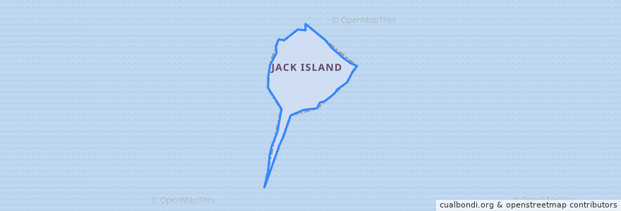 Mapa de ubicacion de Jack Island.