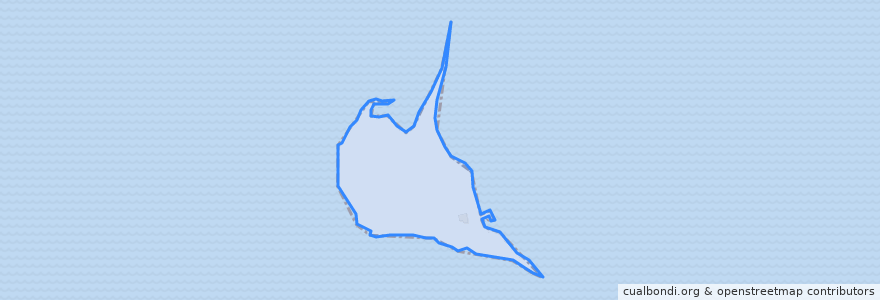 Mapa de ubicacion de Little Strawberry Island.