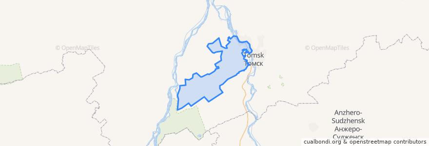 Mapa de ubicacion de Зоркальцевское сельское поселение.