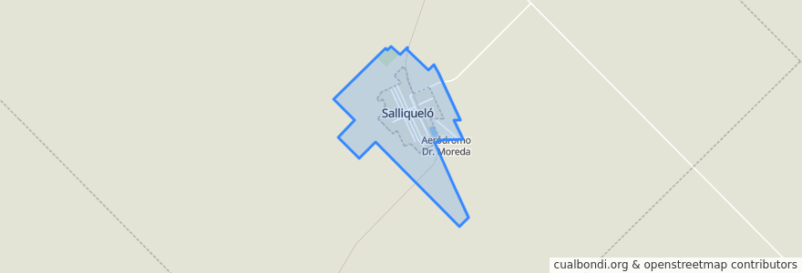 Mapa de ubicacion de Salliqueló.