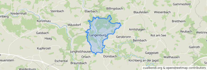 Mapa de ubicacion de Langenburg.