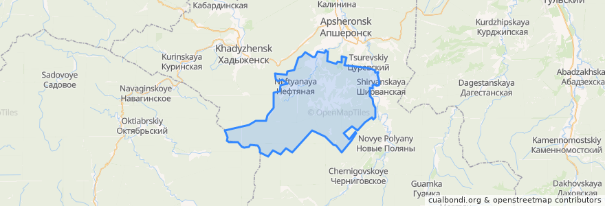 Mapa de ubicacion de Нефтегорское городское поселение.