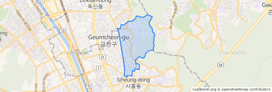 Mapa de ubicacion de Siheung 4(sa)-dong.