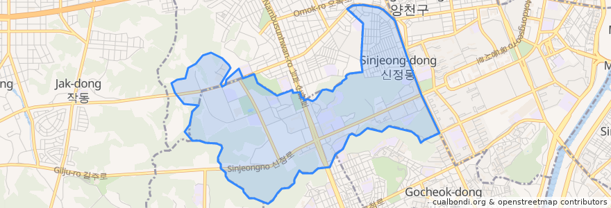 Mapa de ubicacion de Sinjeong 3(sam)-dong.