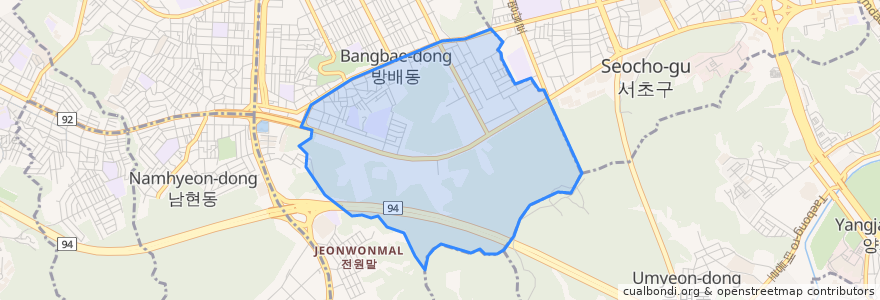 Mapa de ubicacion de Bangbae 3(sam)-dong.