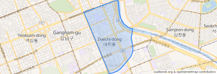 Mapa de ubicacion de Daechi 2(i)-dong.