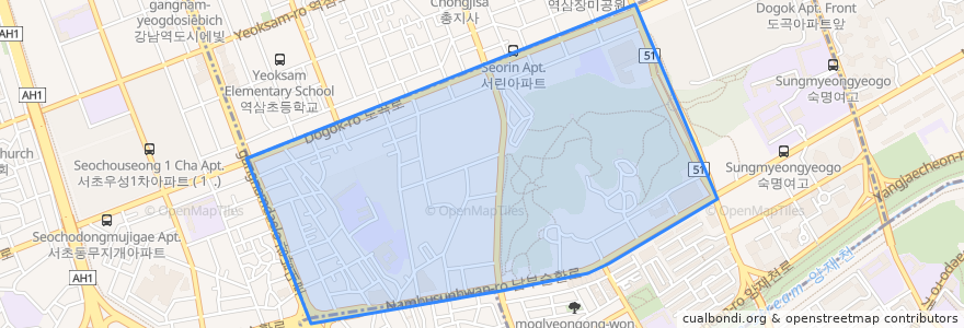 Mapa de ubicacion de 도곡1동.
