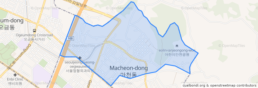 Mapa de ubicacion de Macheon 2(i)-dong.