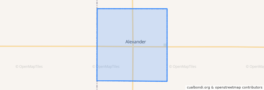 Mapa de ubicacion de Alexander.