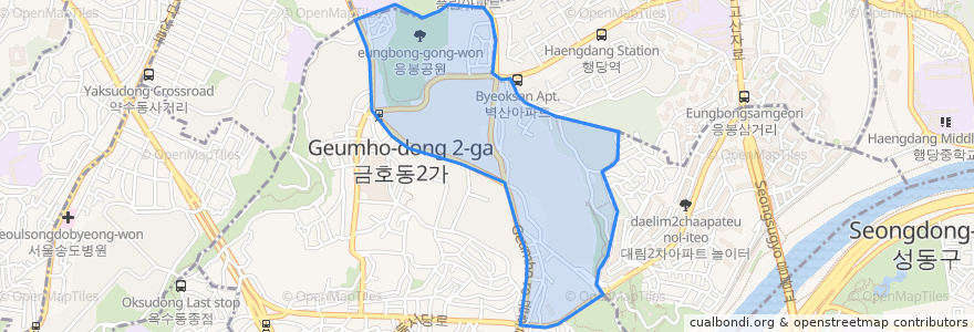 Mapa de ubicacion de 금호1가동.