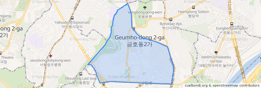 Mapa de ubicacion de 금호2·3가동.