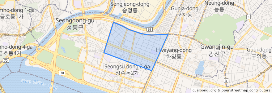 Mapa de ubicacion de Seongsu 2(i)-ga 3(sam)-dong.