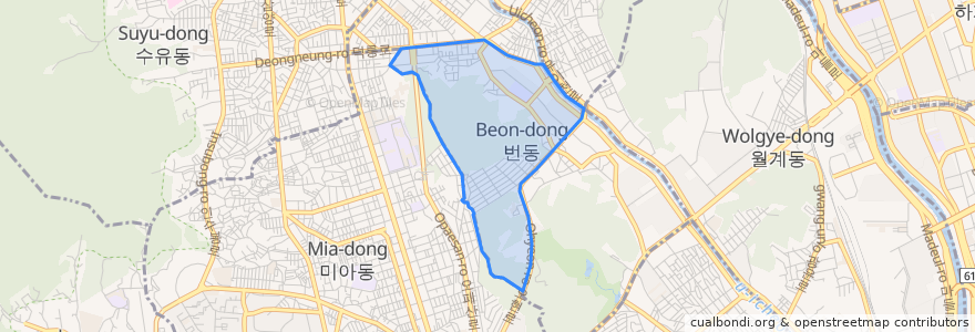 Mapa de ubicacion de 번2동.