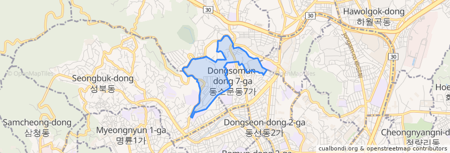 Mapa de ubicacion de 돈암2동.