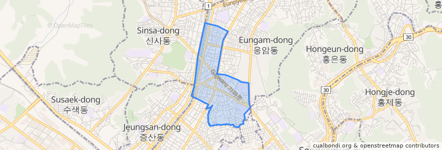 Mapa de ubicacion de Eungam 3(sam)-dong.