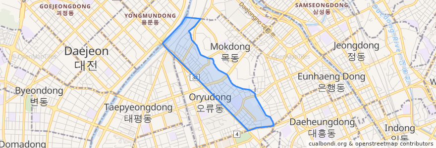 Mapa de ubicacion de 용두동.